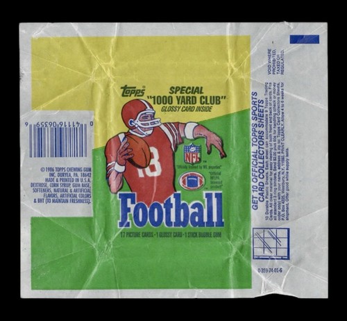 1986 topps football wax pack - 1986,